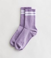 New Look Lilac Stripe Tube Socks